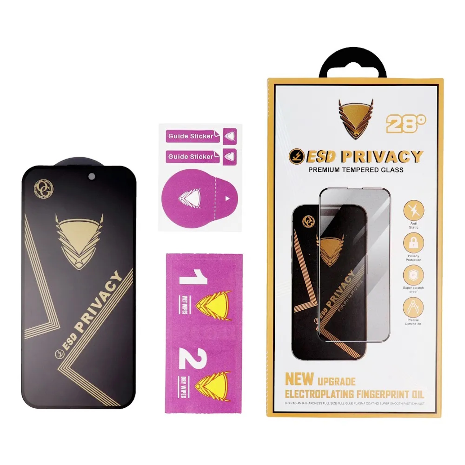 Riff 9H Pro Privacy aizsargstikls priekš